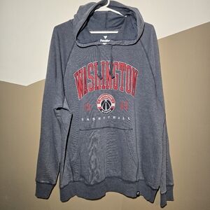 Fanatics Men's NBA Washington Wizards Heather Navy Raglan Distressed Hoodie XL